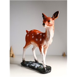 Фигура полистоун «Оленёнок», с глиттером, 53×40 см, коричневый