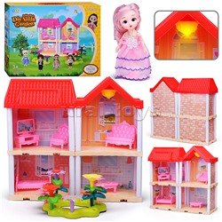 Дом для куклы "Вилла" с мебелью, в коробке