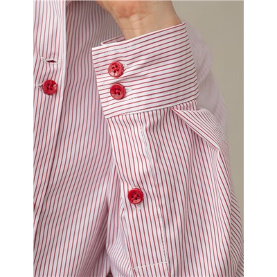 Блузка прилегающего силуэта из формоустойчивого хлопка