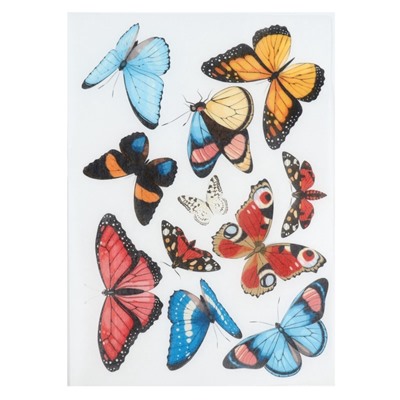 Вафельные картинки съедобные «Бабочки» для капкейков, торта KONFINETTA, 1 лист А5