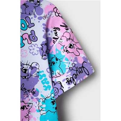 Фуфайка трикотажная для девочек (футболка) PLAYTODAY, 1240264