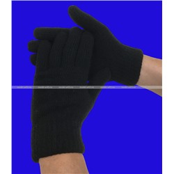 Перчатки мужские зимние толстые двойные ЧЕРНЫЕ арт. А-8