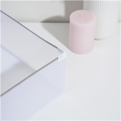 Коробка для хранения обуви выдвижная Доляна Large size, 22×34×13 см, белая