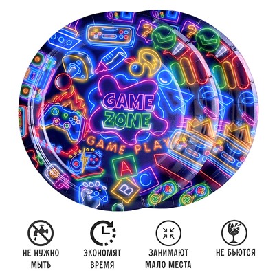 Набор посуды одноразовой "Game zone" тарелки (10 шт.)