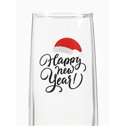 Бокал для шампанского новогодний «Хэппи Нью», 200 мл