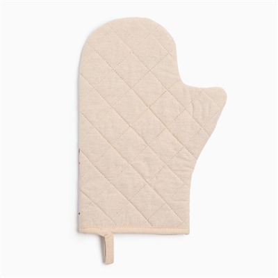 Варежка-прихватка новогодняя «Доляна» Christmas kittens, 20×28 см, 35% хлопок, 65% п/э, ватин 250 г/м²