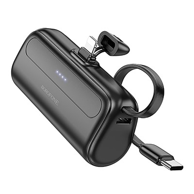 Внешний аккумулятор Borofone BJ41 Pocket 5000mAh Type-C/Type-C/Lightning (black)