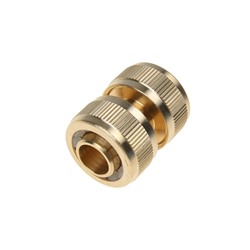 Муфта соединительная, для шлангов 3/4" (19 мм), цанговое соединение, латунь, Greengo