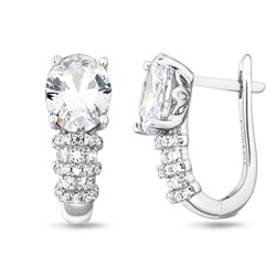 Серьги из серебра куб.циркон., МЦВ152
