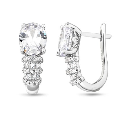 Серьги из серебра куб.циркон., МЦВ152