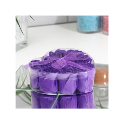 Мыльные розочки, фиолетовые, набор 9 шт.