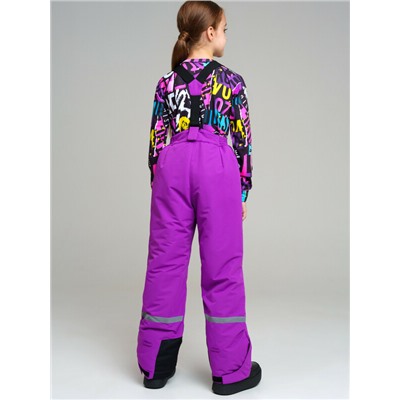 Брюки текстильные с полиуретановым покрытием для девочек