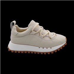 Кроссовки из натуральной кожи DN50 бежевые