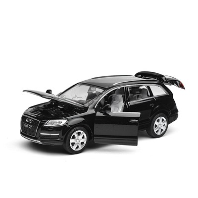 Машина металл свет-звук AUDI Q7, 15,4 см, двери, капот, багажник, инерция, в коробке