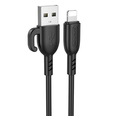 Кабель USB - Apple lightning Borofone BX91 12W 100см 2,4A  (black)