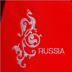 Шапка для бани и сауны Russia, полиэфир 70%, шерсть 30%, «Добропаровъ»