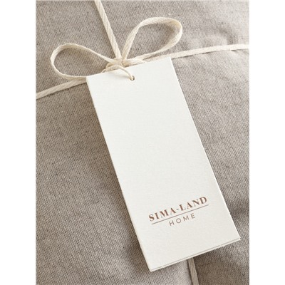 Простыня на резинке 1.5-спальная SL Home Linen collection, 140×200+30 см, бежевая, полулён