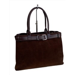 Женская сумка из искусственной замши, цвет шоколад