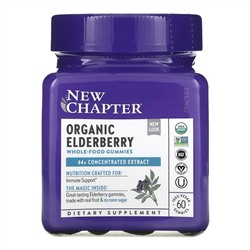 New Chapter, Organic Elderberry Whole-Food Gummies, 60 Vegan Gummies
