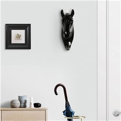 Декор настенный с вешалкой TAKE IT EASY «Конь», панно, 12×3.8 см, чёрный
