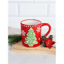 Кружка 450 мл Елка / YJ2505A /уп 48/ новогодняя/подарочная упаковка