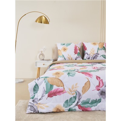 Комплект постельного белья из сатина с одеялом - Листья тропиков