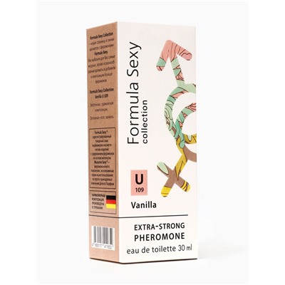 Туалетная вода женская с феромонами Formula Sexy collection Vanilla U109, 30 мл