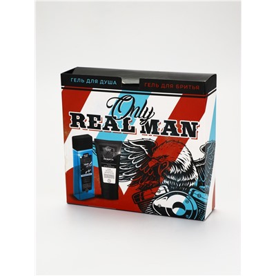 УЦЕНКА HARD LINE, набор Only Real Man, гель для душа, 250 мл и гель для бритья, 110 мл