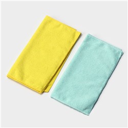 Салфетки универсальные Доляна, 220 г/м², 5 шт, 30×30 см, микрофибра, с оверлоком, МИКС