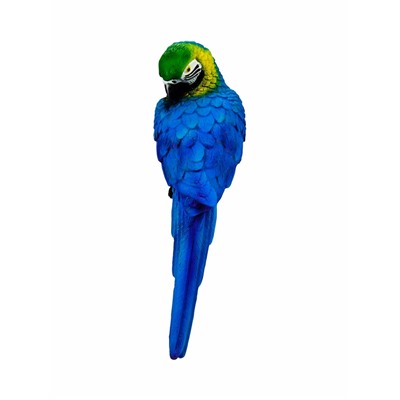 Садовая фигура из полистоуна «Синий ара», подвесная, 9×6×20 см