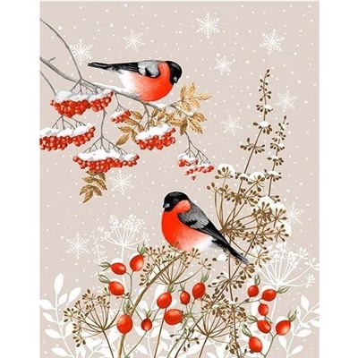 Набор 3 полотенца "Музыка зимы" , рогожка