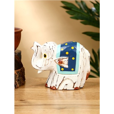 Сувенир «Слонёнок», 12×5.5×9 см, дерево, белый