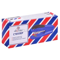 Степлер "Attomex" 24/6&26/6 (мощность 20 листов, глубина скрепления 50 мм) пластиковый, 2 вида скрепления, антискользящее основание, в картонной коробке, синий