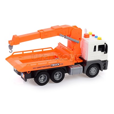 Машина "Эвакуатор" 1:16 (свет, звук) в коробке (цвет оранжевый)