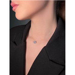 Колье из серебра с фианитами родированное (на леске) Л40221р