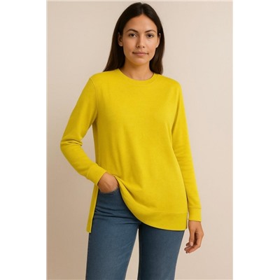 Женская худи с разрезами по бокам 007 (Желтый)