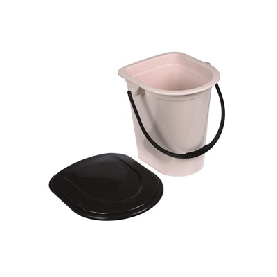 Ведро - туалет, h=40 см, 17 л, съёмный стульчак, бежевое