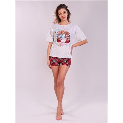 ТК 231 Пижама (Серый/клетка)