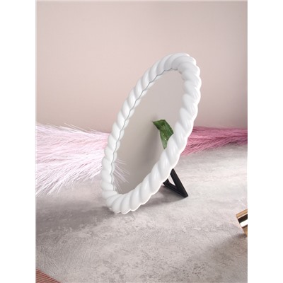 Зеркало настольное 16х21 см / 2360 /уп 72/ пластик (Белый)