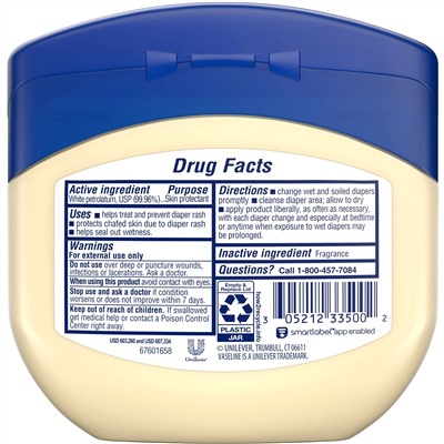 Vaseline, Мазь для защиты детской кожи Baby Healing Jelly, 368 г