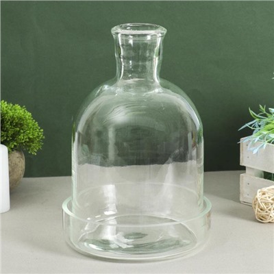 Ваза «Мини-флорариум», 3 л, 28×18 см, стекло, прозрачная