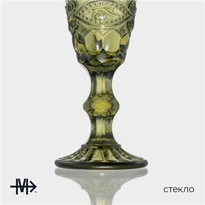 Бокалы для шампанского Magistro «Ла-Манш», 160 мл, 7×20 см, набор 6 шт., стекло, зелёные