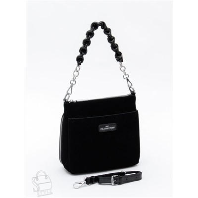 Сумка женская кожаная 2378YF black Polina&Eiterou