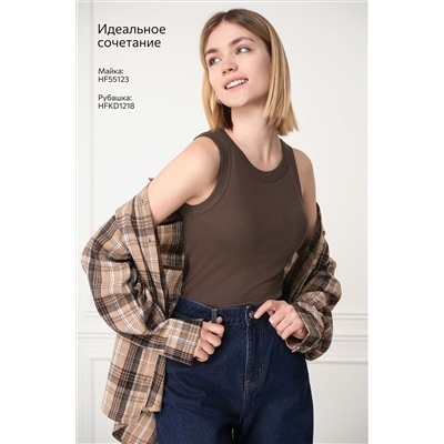 Женская майка-топ в рубчик Happyfox