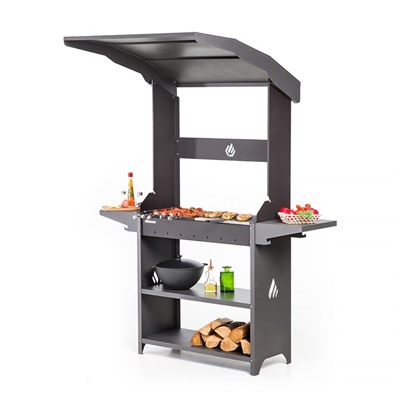 Мангал Professional Standart Roof PSR3000, 158.2×102.6×201 см, 3 мм, полки, с крышей