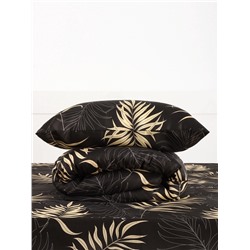 Постельное бельё 1.5-спальное «Экономь и Я», микрофибра 60 г/м², чёрное, золотое