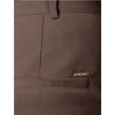 Прямые брюки из искусственной замши