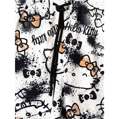 Комплект трикотажный для девочек: топ, шорты