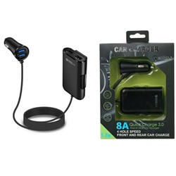 Автомобильное зарядное устройство в прикуриватель 4 USB порта,1.8 метра