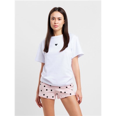 Пижама женская (футболка, шорты) KAFTAN Cute, размер 52-54